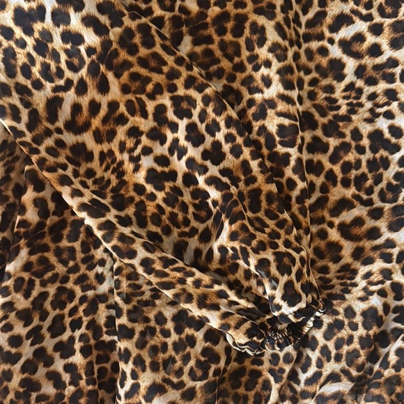 Animal Print Top with Black Accent - Picture 4 of 4